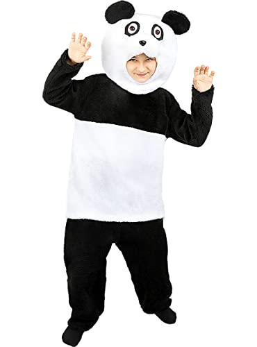 Funidelia | Disfraz de Oso Panda para niño y niña ▶ Animales, Oso - Disfraz para niños y divertidos accesorios para Fiestas, Carnaval y Halloween - Talla 10-12 años - Negro