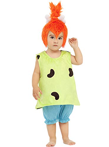 Funidelia | Disfraz de Pebbles - Los Picapiedra Oficial para bebé Talla 1-2 años ▶ The Flintstones, Dibujos Animados, Los Picapiedra, Cavernícolas - Color: Multicolor - Licencia: 100% Oficial