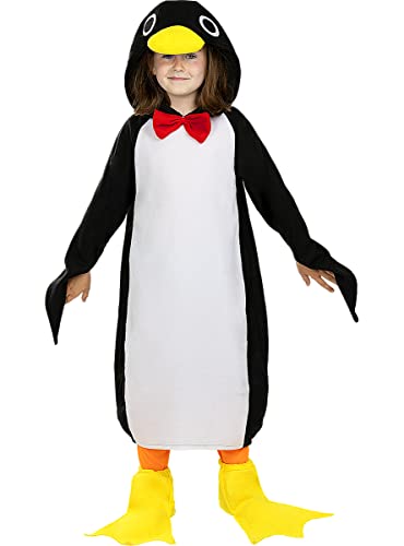 Funidelia | Disfraz de Pingüino para niño y niña ▶ Animales, Polo Sur - Disfraz para niños y divertidos accesorios para Fiestas, Carnaval y Halloween - Talla 7-9 años - Amarillo