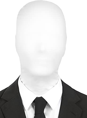 Funidelia | Máscara Slenderman Blanca para Hombre y Mujer ▶ Películas de Miedo, Halloween, Terror - Color: Blanco, Accesorio para Disfraz - Divertidos Disfraces y complementos