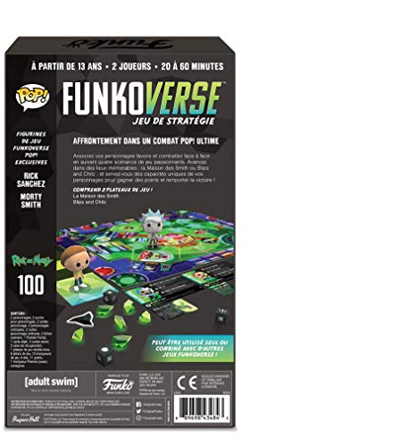 Funko- Pop Funkoverse: Rick and Morty Interdimensional Conflict Board Game, 43484, Multicolor