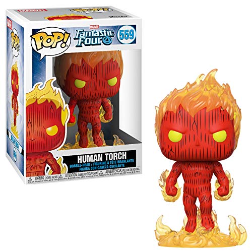 Funko- Pop Marvel: Fantastic Four-Human Torch Collectible Toy, Multicolor (44987)