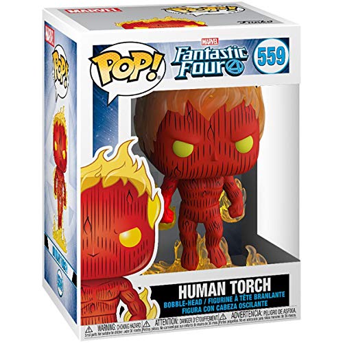 Funko- Pop Marvel: Fantastic Four-Human Torch Collectible Toy, Multicolor (44987)