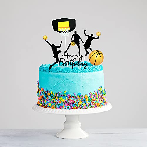 Fyfjur birthday Topper Tarta, Topper Feliz Cumpleaños, Decoración para Tarta, Toppers Decoración Decoraciones Happy Birthday Cake, para Aniversario, Fiesta de Cumpleaños, Decoración del Hogar(Negro)
