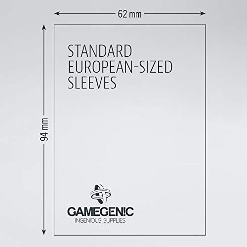 GAMEGEN!C- Matte Standard European-Sized Sleeves 62x94mm (50), Color Clear (GGS10064ML)