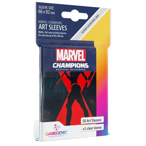 Gamegenic Marvel Champions Sleeves Black Widow
