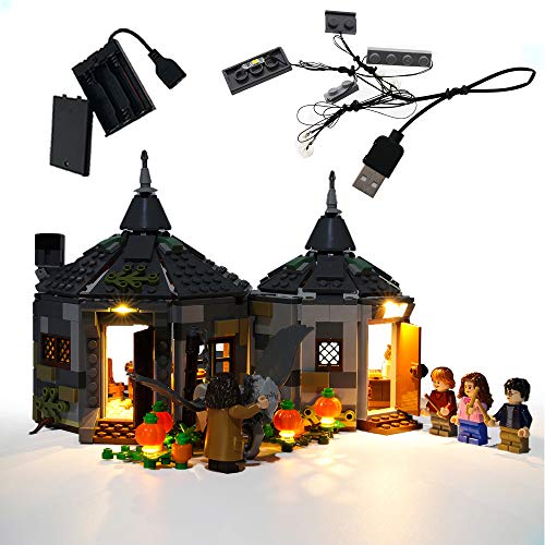 GEAMENT Kit de Luces LED para Cabaña de Hagrid Rescate de Buckbeak (Hagrid's Hut Buckbeak's Rescue) - Compatible con Harry Potter Lego 75947 (Juego Lego no Incluido) (con Instrucciones)