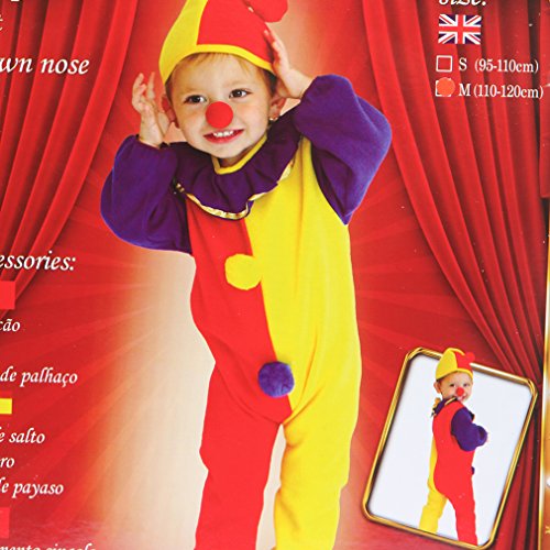 GEMVIE disfraces niños-disfraz payaso asesino niño,disfraz de de payaso psycho con capucha para fiesta Carnaval Halloween Navidad (S)