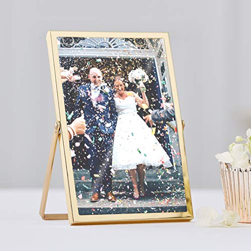 Ginger Ray Marco de fotos de 10 cm x 15 cm, color dorado, para número de mesa en bodas