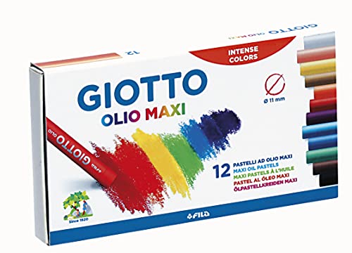 Giotto Olio Maxi Pastel al Óleo, Estuche 12 Uds.