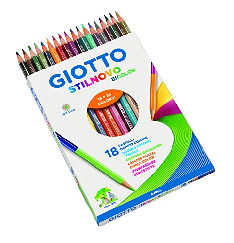 Giotto Stilnovo Bicolor Lápices de Colores, Estuche 18 Unidades