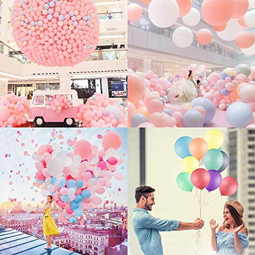 Globos de Cumpleaños, Globos pastel, globos boda,100 Piezas kit globos Balloons Color Latex Balloon Graduaciones, Fiestas, día de San Valentín, Decoraciones Navidad,Comunión Bodas