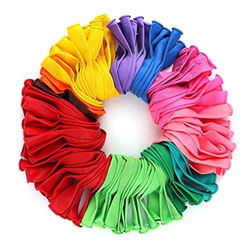 Globos de Cumpleaños,100 Globos de látex Colores Biodegradable Fabricado Globos Metalizados para Fiestas, Comuniones, Cumpleaños, Eventos
