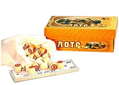 GMMH Lotería Rusa (Lotería) Set de Juego con Figuras de Madera