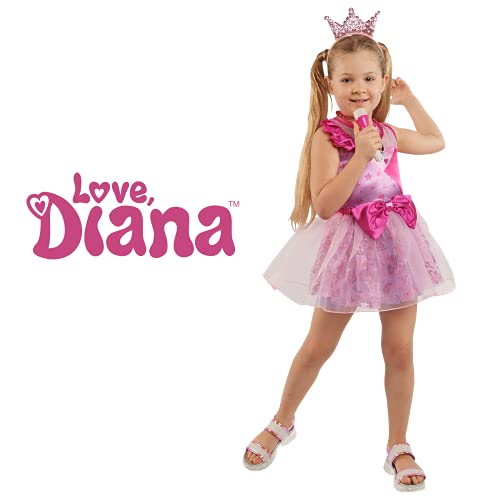 Goliath-Disfraz Love Diana Bailarina y Estrella del Rock Talla única con 2 Accesorios Youtuber, Color Rosa, (919863.006)