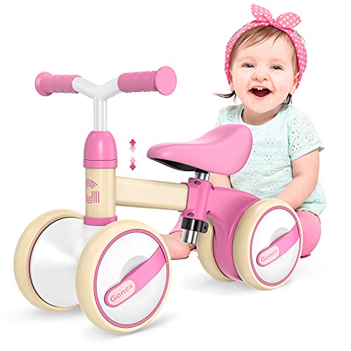 Gonex Bicicleta sin Pedales, Bici Bebe para Niños de 1 Año, Bicicleta Equilibrio de Altura Ajustable, Triciclos Bebes Correpasillos para Niños y Niñas 1 Año Regalo Juguetes