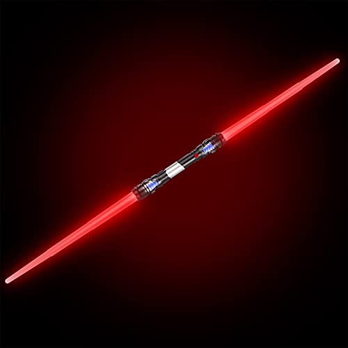 GOODS+GADGETS Sable láser de Doble Hoja 138 cm Sable láser con luz y Sonido (Rojo)