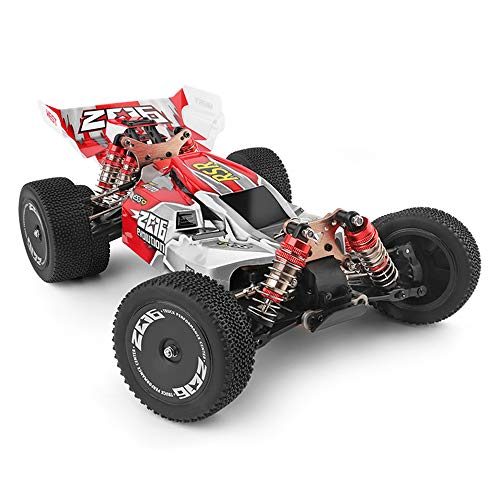 Goolsky Wltoys XKS 144001 RC Coche 60km / h Alta Velocidad 1/14 2.4GHz RC Buggy 4WD Racing Off-Road Drift Coche RTR (Rojo)