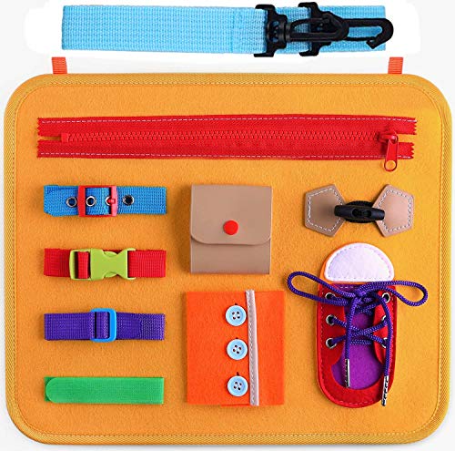 Goorder Busy Board, Bebés Tablero Sensorial Montessori, Juguetes Educativos para Niño de 1 2 3 4 Años, Juguete Actividades Habilidades Motoras, Regalo de Cumpleaños para Niños Niñas Bebe Pequeños