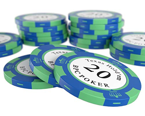 Gran Caja de póquer Juego de póquer de Lujo con 500 fichas de Arcilla Carmela, guía de póquer, botón de Reparto y Balas Cartas de póquer de plástico