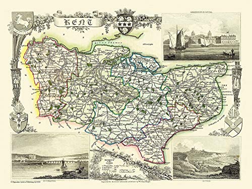 Grovely/JHG Jigsaws Puzzle de mapa de Old Kent de Thomas Moule 1000 piezas