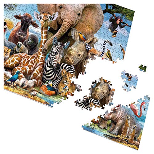GuDoQi Puzzle 1000 Piezas Animales Salvajes Puzzle para Adultos Selva Puzzle Juego Familiar Decoración del Hogar