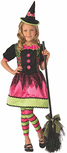 Halloween - Disfraz de Bruja vampiresa para niña, color rosa - 8-10 años (Rubie's 641100-L)