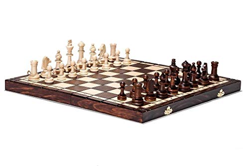 Hand Crafted Tournament 76 Wooden Chess Set 39cm x 39cm