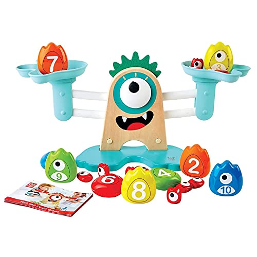 Hape Math Scale-Colourful, Educational Wooden Toy Monster Escala matemáticas – Colorido, Juguete Educativo de Madera (E0511)