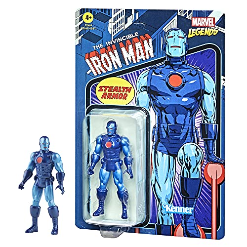 Hasbro Marvel Legends Series Retro 375 - Figura de acción de Iron Man en Traje de Camuflaje (9,5 cm) (F2668)