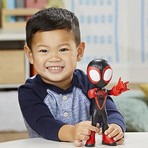 Hasbro Marvel Spidey and His Amazing Friends Supersized Miles Morales: Figura de acción Spider-Man, Juguete Preescolar para niños de 3 años en adelante