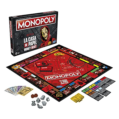 Hasbro Monopoly: Netflix Edición Money Heist/La Casa de Papel, Juego de Mesa para Adultos y Adolescentes, a Partir de 16 años, versión en inglés