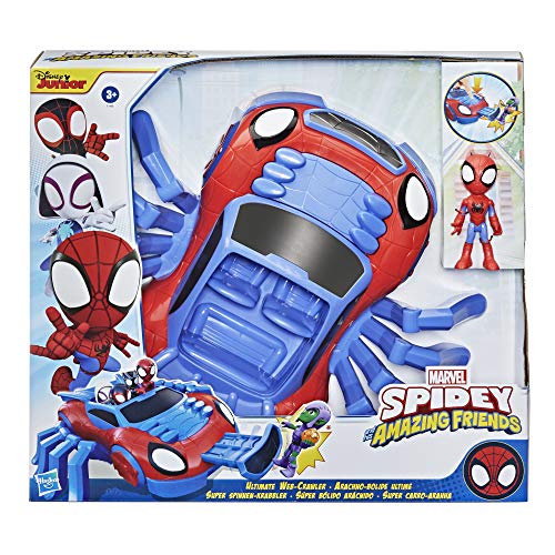 Hasbro Spidey y Sus fantásticos Amigos - Ultimate Web-Crawler Incluye vehículo spara Golpear y un Personaje de 10 cm, para niños a Partir de 3 años