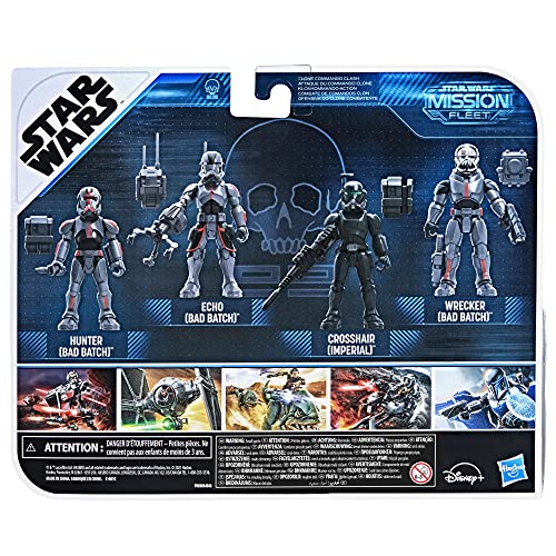 Hasbro- Star Wars Mission Fleet Action - Figuras de acción de ClonComando de 6 cm (4 Unidades) con Varios Accesorios, Juguetes para niños a Partir de 4 años (F5333)