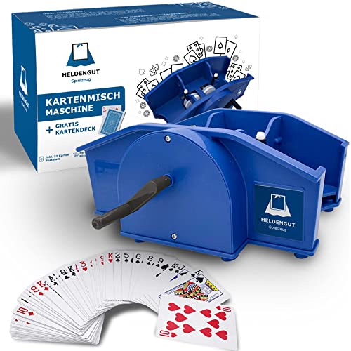 HELDENGUT® amada máquina de mezclas para una pausa perfecta de mezcla, para niños, adultos y abuelos, incluye cartas de póquer.