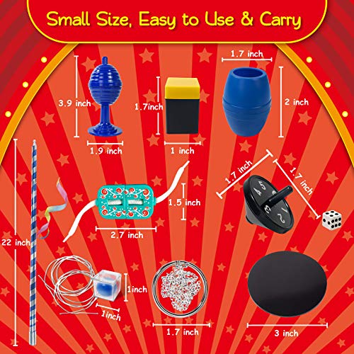 Heyzeibo Kids Magic Kit - Beginners Kids Magic Tricks Set Included Magic Wand, Top Hat, Fancy Dress & Much More, Novelty Magic Props Toy Birthday for Magician Boy Girl