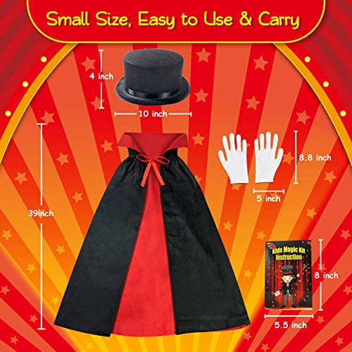Heyzeibo Kids Magic Kit - Beginners Kids Magic Tricks Set Included Magic Wand, Top Hat, Fancy Dress & Much More, Novelty Magic Props Toy Birthday for Magician Boy Girl