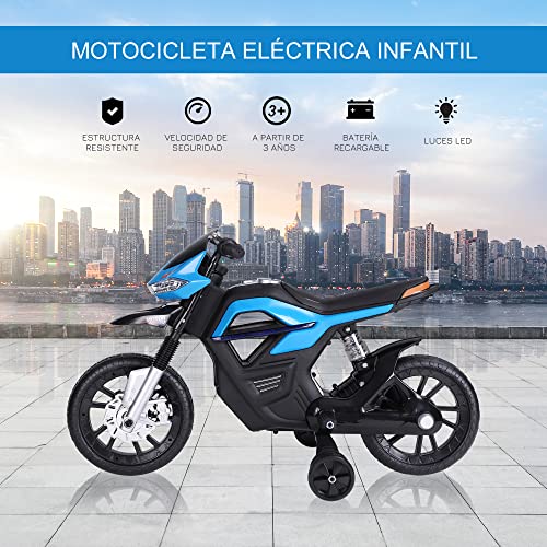 HOMCOM Moto Eléctrica para Niños 3+ años Moto de Juguete Infantil Batería 6V con Luces y Música 105x52.3x62.3cm