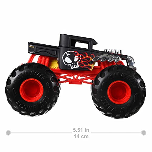 Hot Wheels Monster Trucks - Vehículo Bone Shaker 1:24, coches de juguetes para niños +3 años (Mattel GCG07) , color/modelo surtido