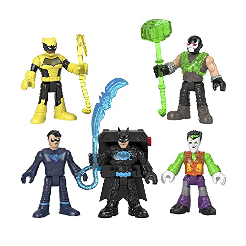 Imaginext DC Pack 5 figuras Batman Tech Muñecos personaje de juguete, regalo para niños +3 años (Mattel GXD67)