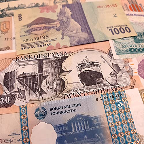 IMPACTO COLECCIONABLES Billetes del Mundo - 100 Auténticos Billetes Diferentes, provenientes de más de 30 Países - Incluyen Certificado de Autenticidad