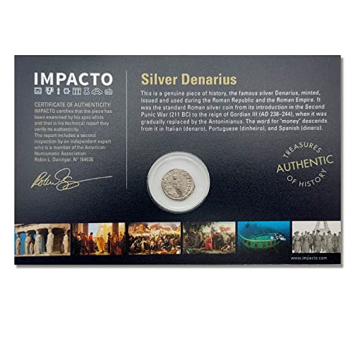 IMPACTO COLECCIONABLES Moneda Antigua Originale. El Dinero de Roma. Los Denarios de Plata del Imperio Romano
