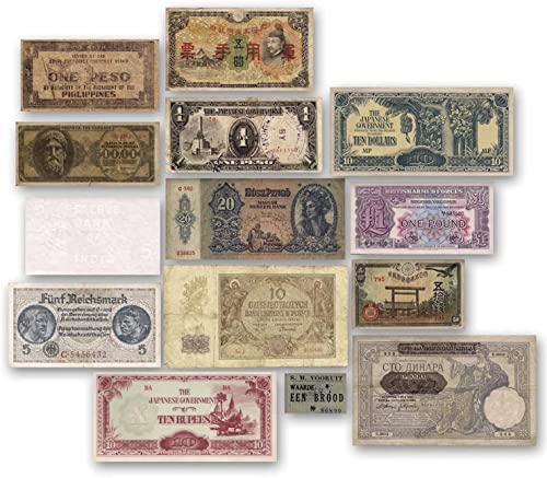 IMPACTO COLECCIONABLES Segunda Guerra Mundial - 14 Billetes Originales 1939-1945