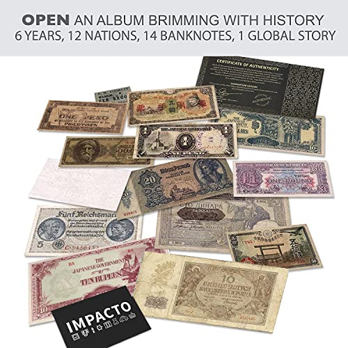 IMPACTO COLECCIONABLES Segunda Guerra Mundial - 14 Billetes Originales 1939-1945