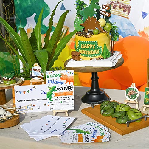 Invitaciones para la Fiesta de los Dinosaurios - 20 Juegos de Tarjetas de Invitación con Sobres Producto para Fiesta Infantiles de Dinosaurios Invitaciones de Cumpleaños Tarjetas Impresas a Doble Cara