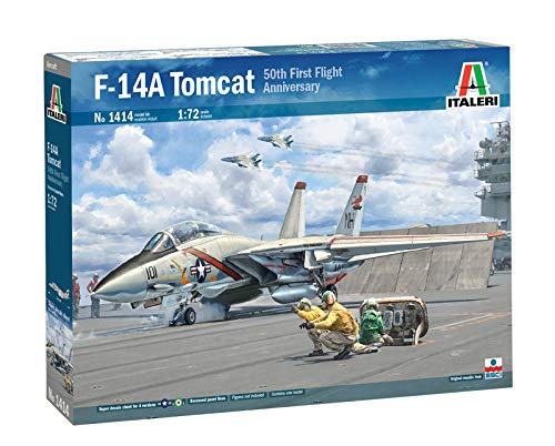 Italeri 1:72 F-14A Tomcat-Paneles de línea reciclada, réplica Fiel al Original, modelismo, Manualidades, Hobby, Pegar, Kit de construcción de plástico (IT1414)