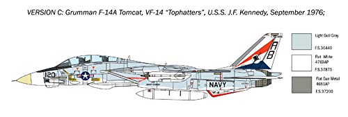 Italeri 1:72 F-14A Tomcat-Paneles de línea reciclada, réplica Fiel al Original, modelismo, Manualidades, Hobby, Pegar, Kit de construcción de plástico (IT1414)