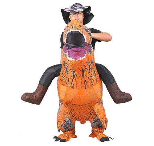 JASHKE Tyrannosaurus Inflatable Costume Dinosaur Clothes Fun Dresses (Montar en t-Rex)
