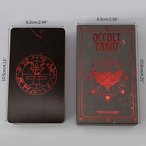 jiheousty 78 Cartas Deck Occult Tarot Full English Oracle Cards Family Party Juego de Mesa