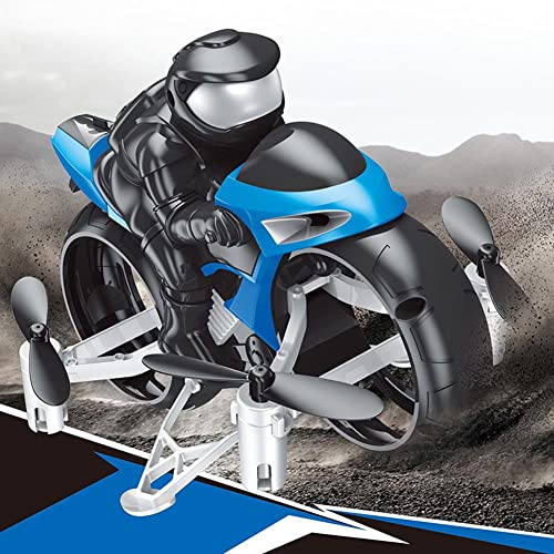 JLLING 2.4GHz RC Motocicleta 2 en 1 Land Air Flying Motos Drone Juguetes con rotación de 360 ​​​​Grados Drift Motocicleta eléctrica con luz LED para niños Adolescentes